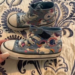 Unicorn toddler size 8 converse